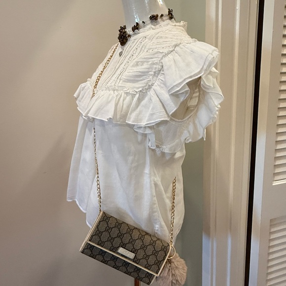 Gucci White trimmed wallet on chain - Picture 10 of 10